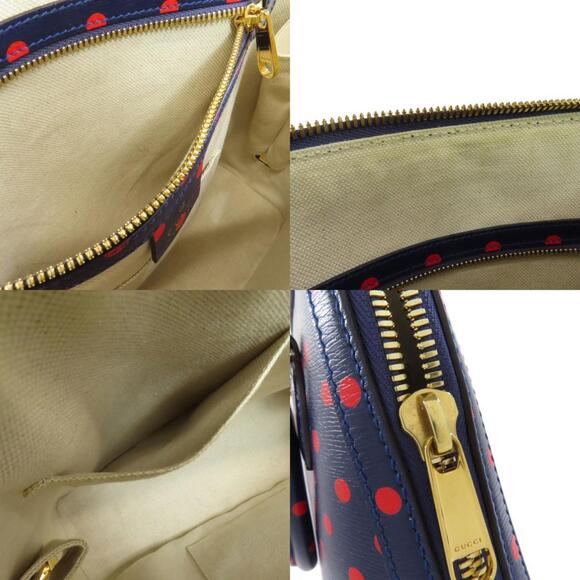 Gucci 620850 Horsebit Polka Dot Handbag Leather Women's GUCCI Bags